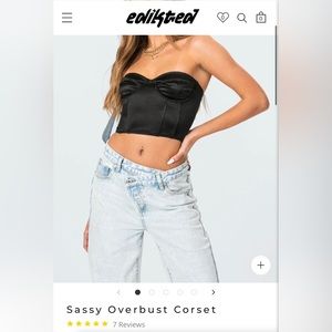 Edikted “Sassy Overbust Corset” in black, Size S(fits like an XS)